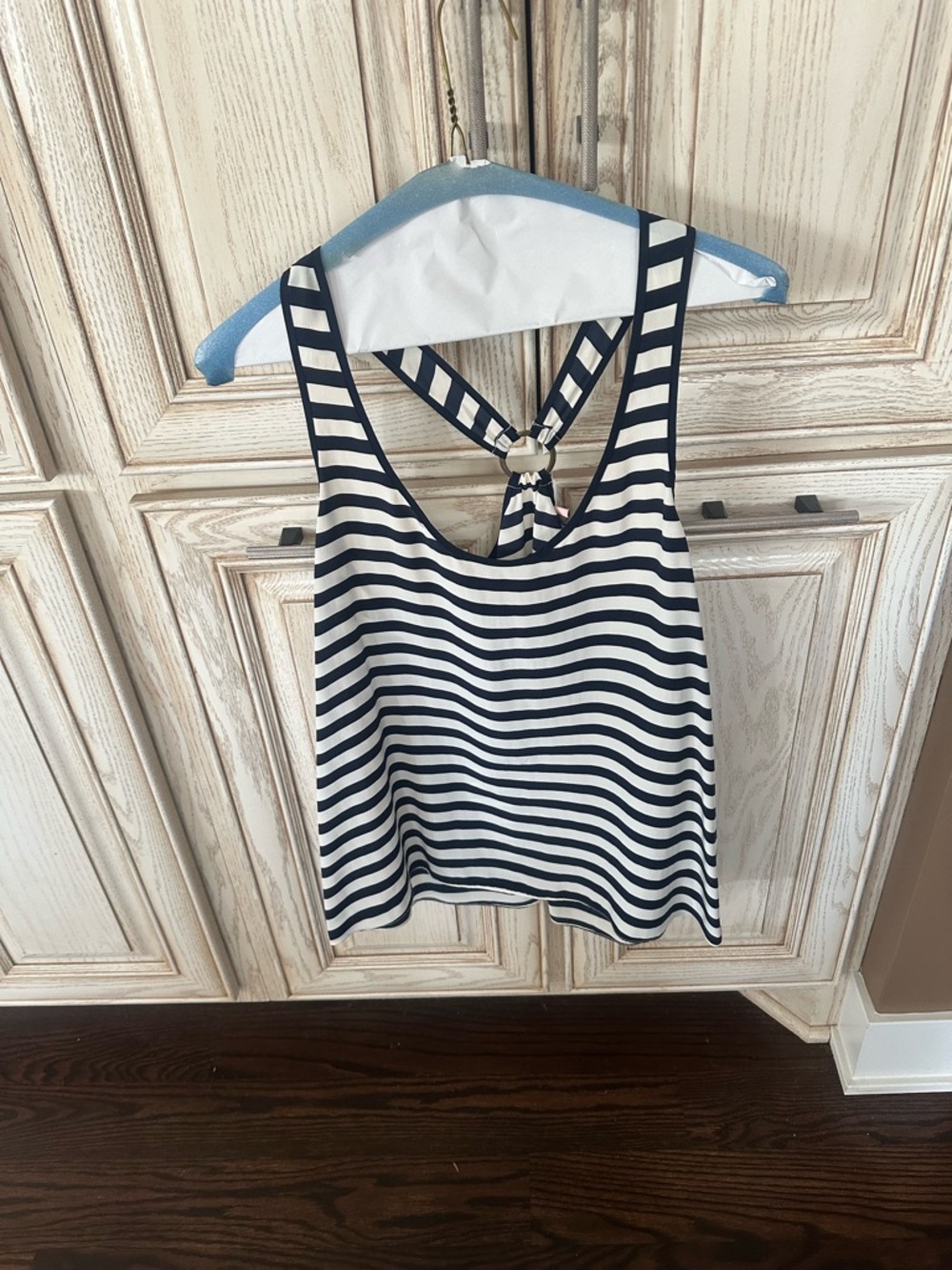 Juicy Couture Striped Navy and White Tank Top with Racerback